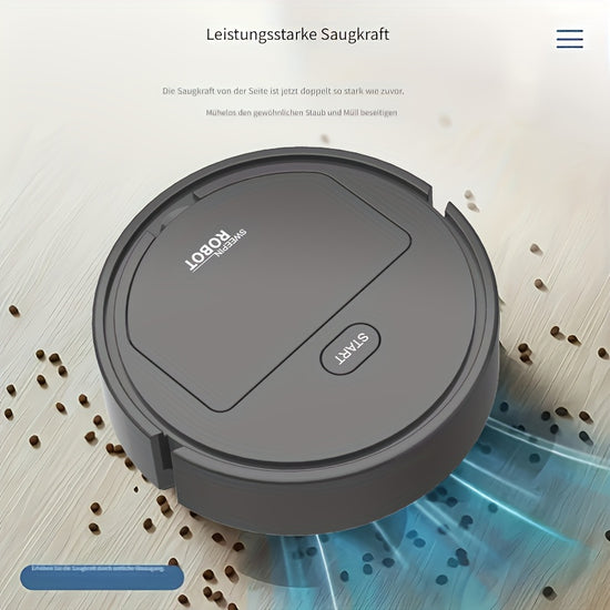 3in1 Robot Vacuum  Sweep and Mop in One  MultiSurface Cleaning for Wooden Floors  Marble  Tiles  Carpets  Kitchens  1Hour Battery Life  Charging  Home Floor Cleaning